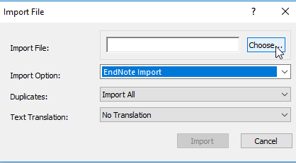 import option endnote web